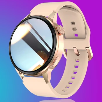 ЭКГ PPG Bluetooth Вызов Smartwatch Мужчины Женщины 1,36 Дюйма 390 * 390 HD Пикселей Полный круг сенсорный экран Смарт-часы Man GPS Track Box