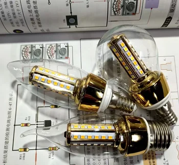 Энергосберегающая светодиодная лампа для домашнего использования, ракетная, артиллерийская, свечная лампа, E14, E27, высокого класса