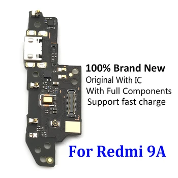 100% Абсолютно новый оригинальный USB-порт для зарядки Плата зарядного устройства Гибкий кабель для Xiaomi Redmi 9A Разъем для док-станции с деталями микрофона